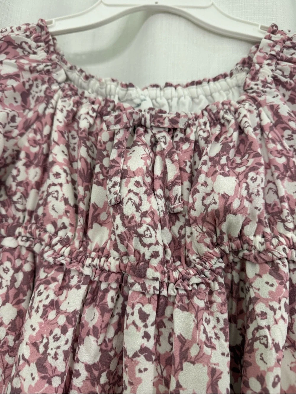 abercrombie kids Mauve Pink Floral Peasant Dress